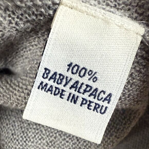 NEW Tom Gutie Baby Alpaca Poncho Yovana Flores Turtleneck Sweater Gray Women S - Picture 5 of 14